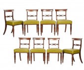 SET OF EIGHT REGENCY MAHOGANY