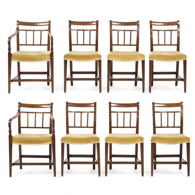 SET OF EIGHT REGENCY MAHOGANY