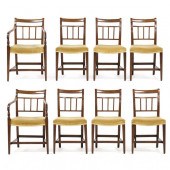 SET OF EIGHT REGENCY MAHOGANY