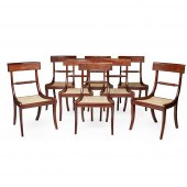 SET OF EIGHT REGENCY MAHOGANY