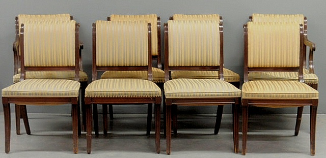 Set of eight Regency style mahogany