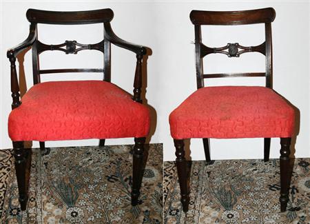Set of Eight Regency Style Mahogany