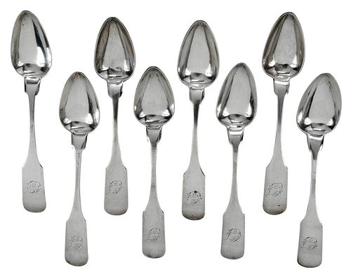 SET OF EIGHT RICHMOND COIN SILVER