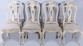 SET OF EIGHT ROCOCO STYLE WHIT
