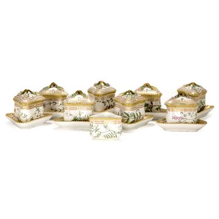 Set of Eight Royal Copenhagen Flora