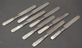 SET OF EIGHT STERLING BANDED A
