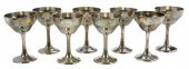 SET OF EIGHT STERLING KIRK GOB