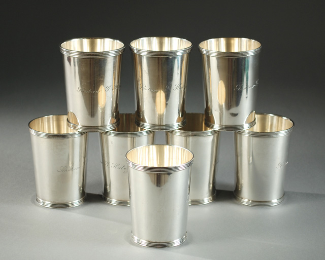 SET OF EIGHT STERLING MINT JULEP