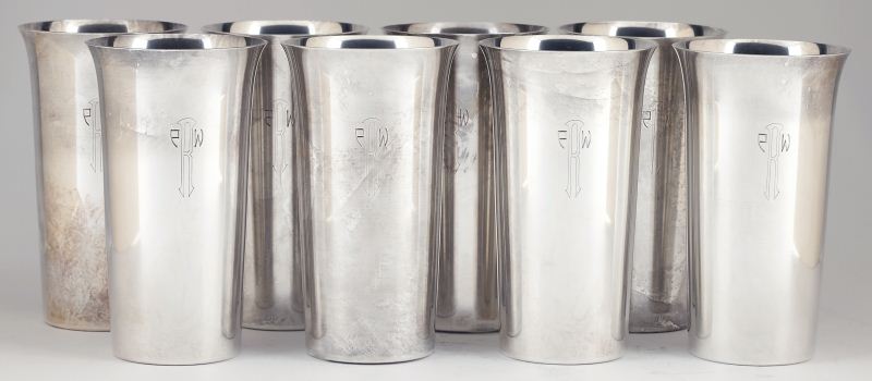 Set of Eight Sterling Silver