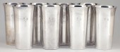 Set of Eight Sterling Silver T