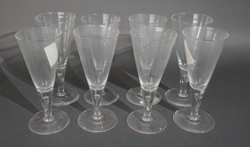 SET OF EIGHT STEUBEN CRYSTAL