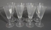 SET OF EIGHT STEUBEN CRYSTAL W