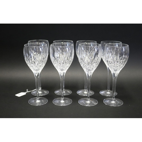 Set of eight Stuart cut crystal