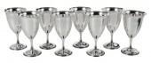SET OF EIGHT TANE STERLING GOB