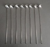 SET OF EIGHT TESTED STERLING S