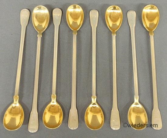Set of eight Tiffany & co. iced tea