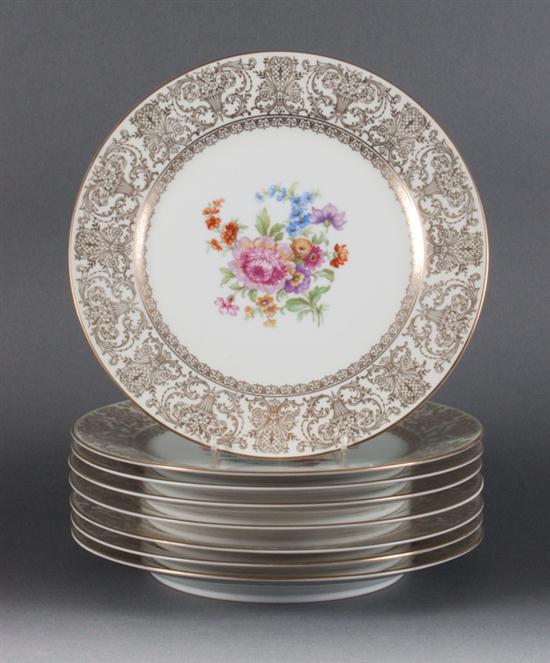 Set of eight Tirschenreuth floral
