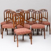 SET OF EIGHT VICTORIAN NEO-GOT