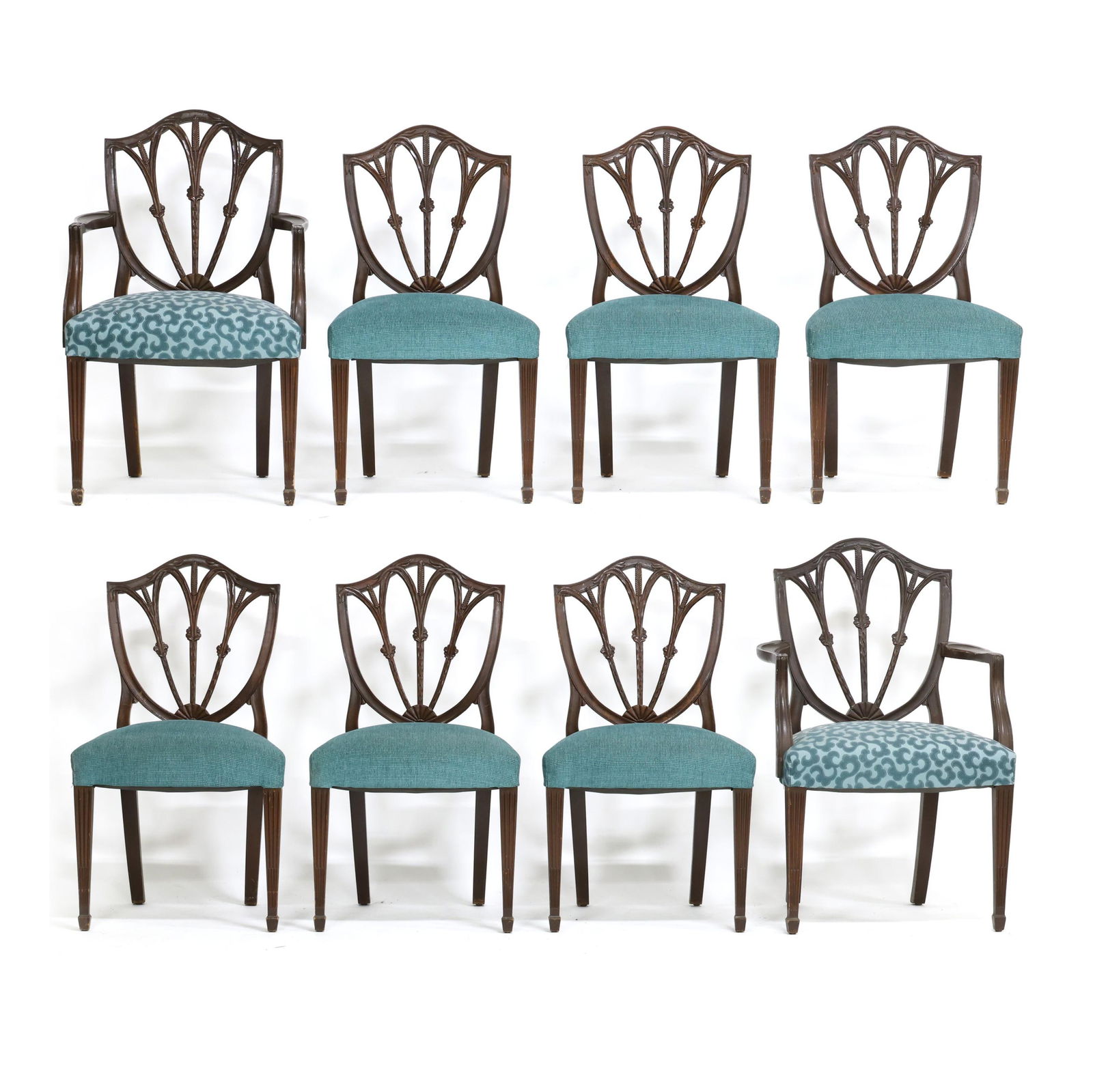 SET OF EIGHT VINTAGE HEPPLEWHITE