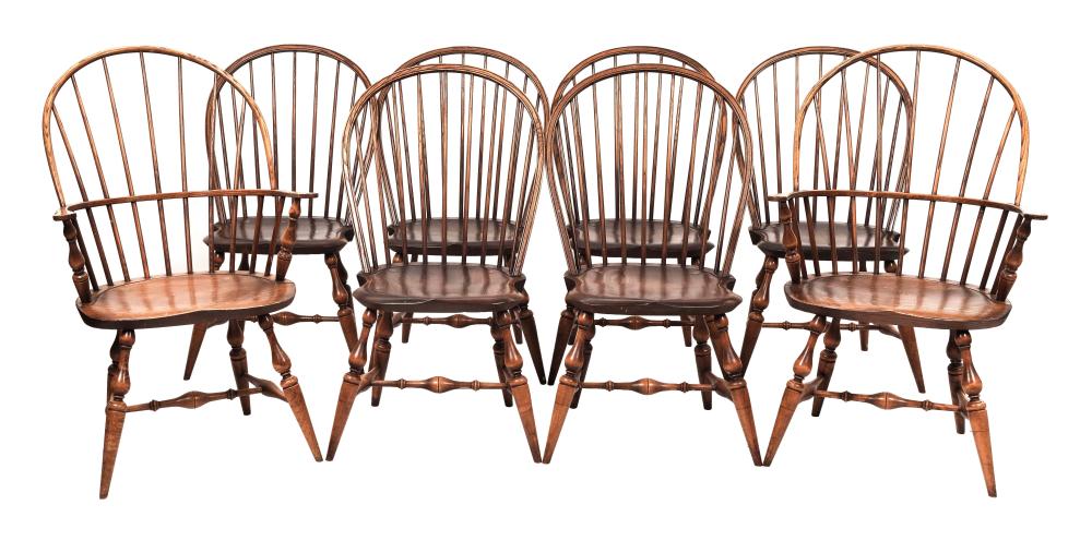 SET OF EIGHT WARREN CHAIR WORKS