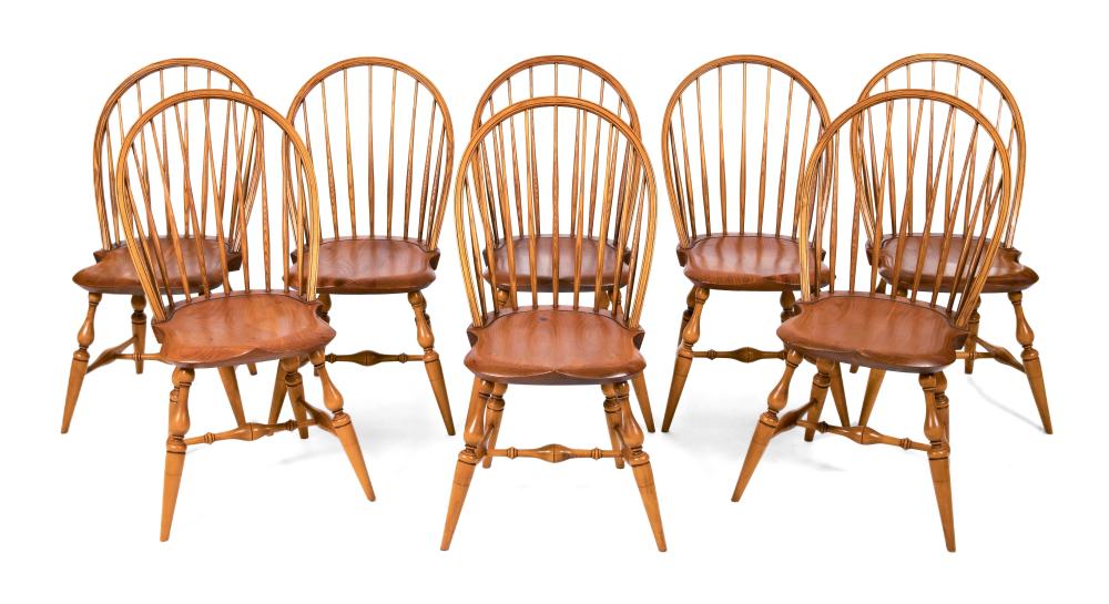 SET OF EIGHT WARREN CHAIR WORKS