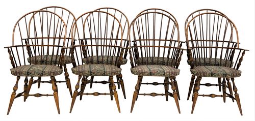 SET OF EIGHT WARREN CHAIR WORKS BOW