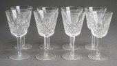SET OF EIGHT WATERFORD CRYSTAL