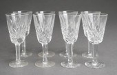 SET OF EIGHT WATERFORD CRYSTAL