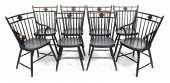SET OF EIGHT WINDSOR CAGE-BACK