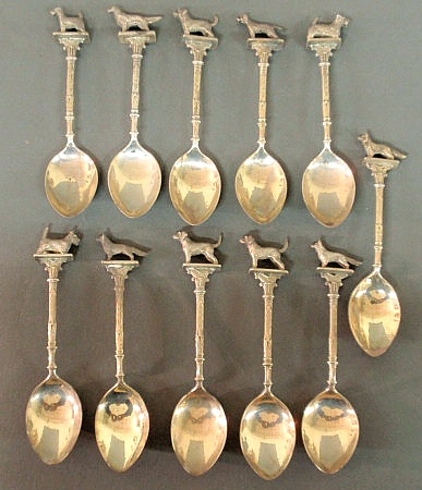 Set of eleven English 925 silver