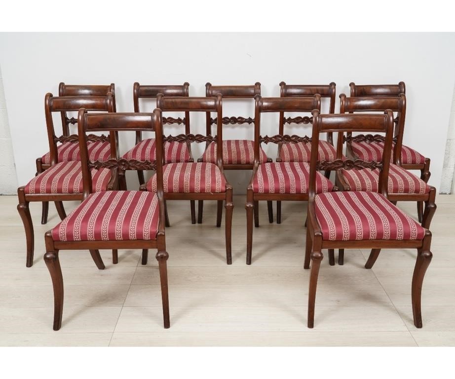 Set of eleven Federal mahogany