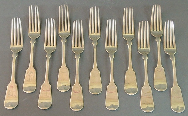 Set of eleven sterling silver