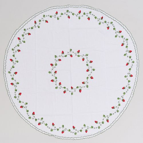 SET OF EMBROIDERED STRAWBERRY