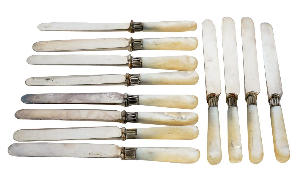 SET OF ENGLISH SILVER-PLATE &