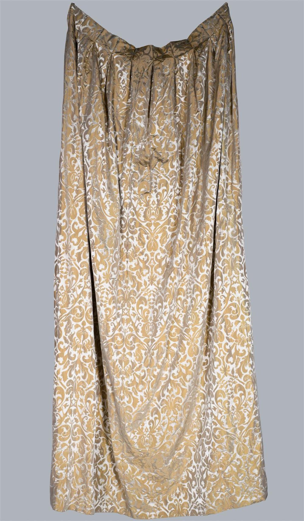 SET OF FAWN AND IVORY DAMASK