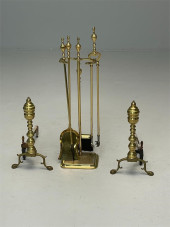 SET OF FIREPLACE TOOLS AND AND