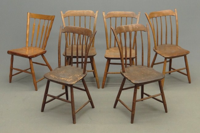 Set of five 19th rodback Windsor