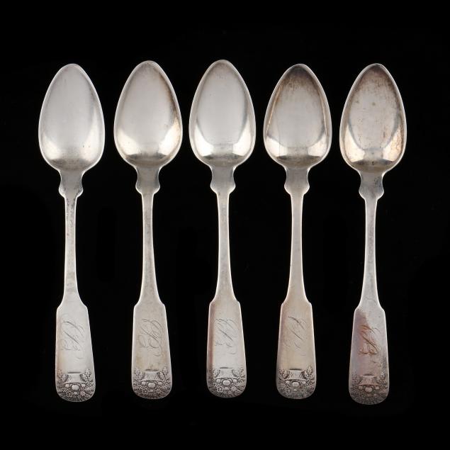 SET OF FIVE AMERICAN COIN SILVER