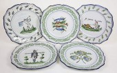 SET OF FIVE ANTIQUE FRENCH FAI