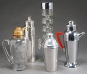 SET OF FIVE ART DECO STYLE GLA