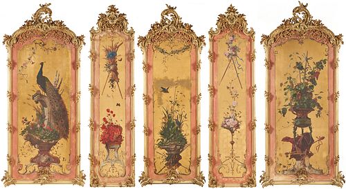 SET OF FIVE BELLE EPOQUE WALL