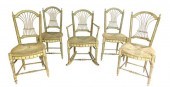 SET OF FIVE CHAIRS, ITALIAN, L