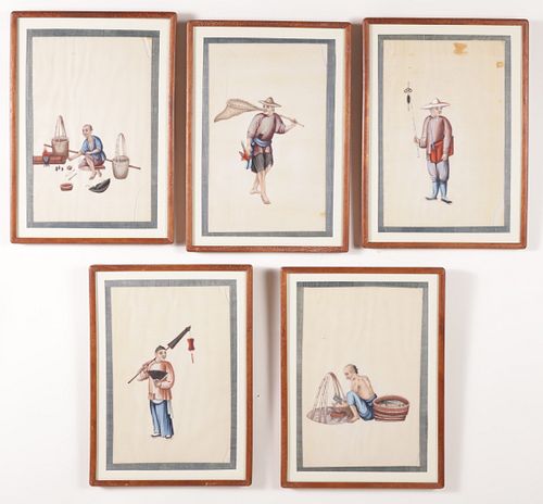SET OF FIVE CHINESE EXPORT