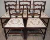 SET OF FIVE CHIPPENDALE STYLE