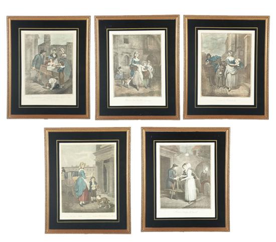 SET OF FIVE CRIES OF LONDON