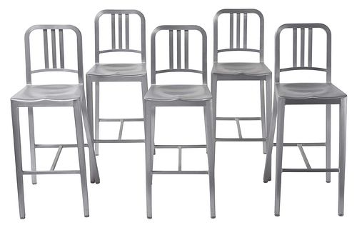 SET OF FIVE EMECO BRUSHED