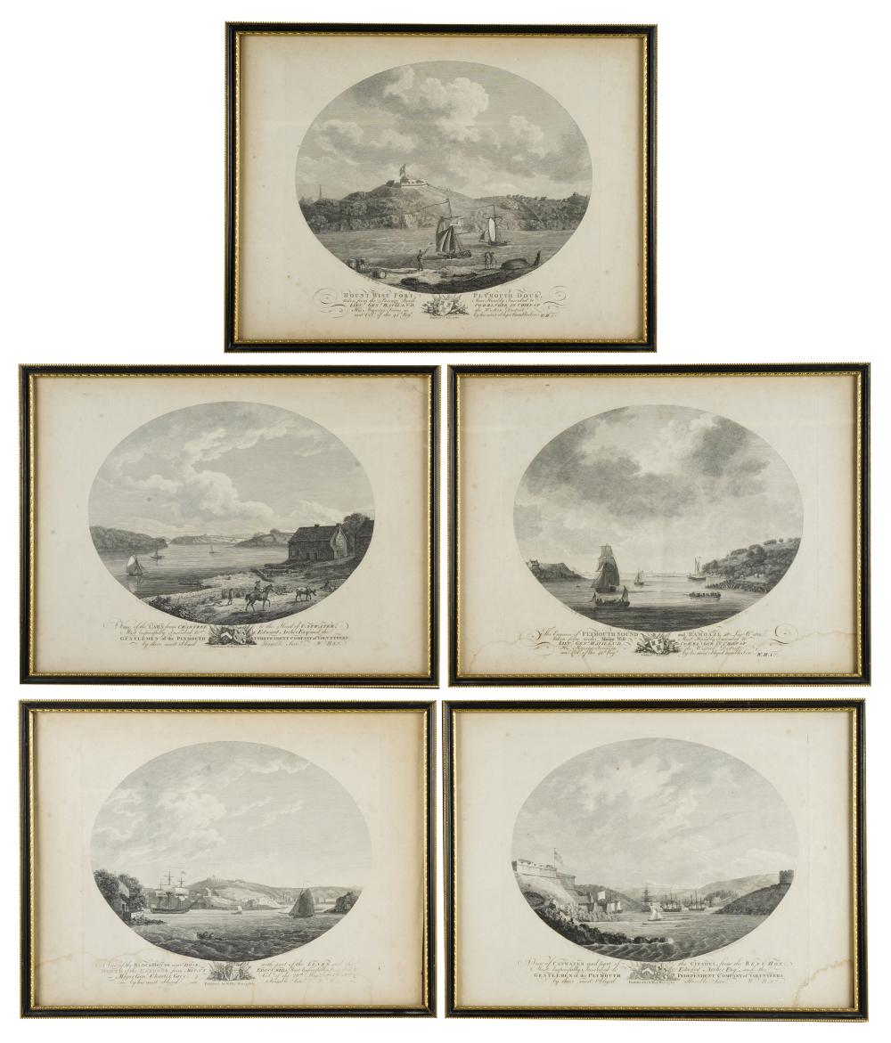 SET OF FIVE ENGLISH ENGRAVINGSafter
