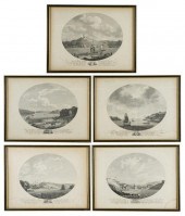 SET OF FIVE ENGLISH ENGRAVINGS