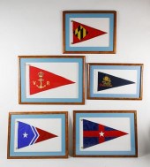 SET OF FIVE FRAMED YACHT CLUB