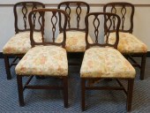 SET OF FIVE GEORGE III MAHOGAN